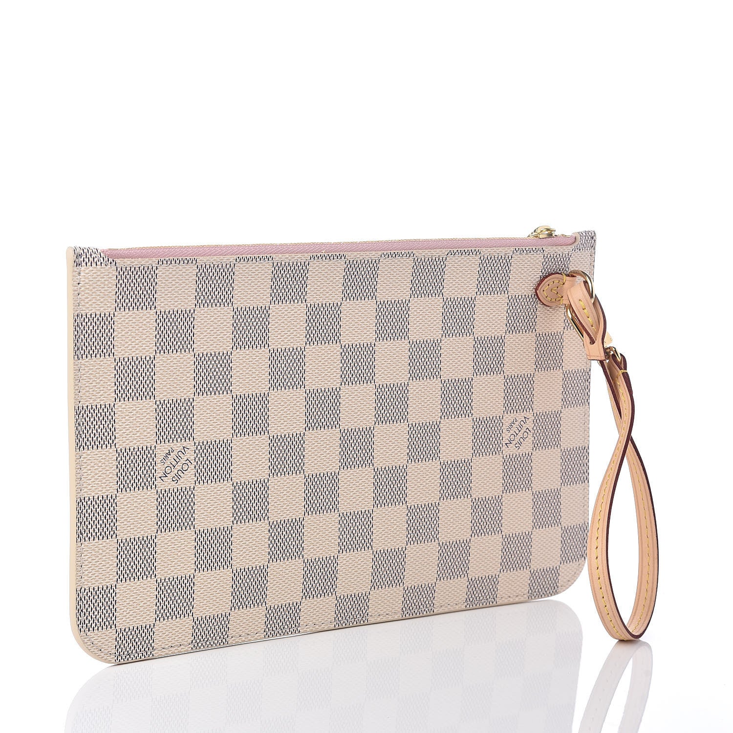 Louis Vuitton Damier Azur Neverfull MM GM Pochette Rose Ballerine 3 of 6