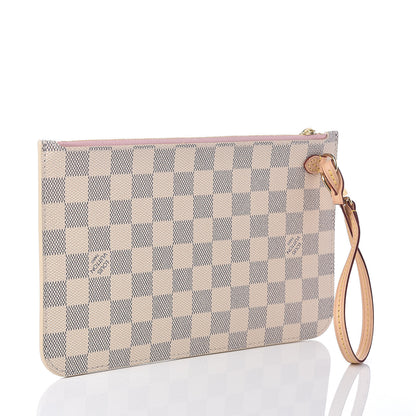 Louis Vuitton Damier Azur Neverfull MM GM Pochette Rose Ballerine 3 of 6