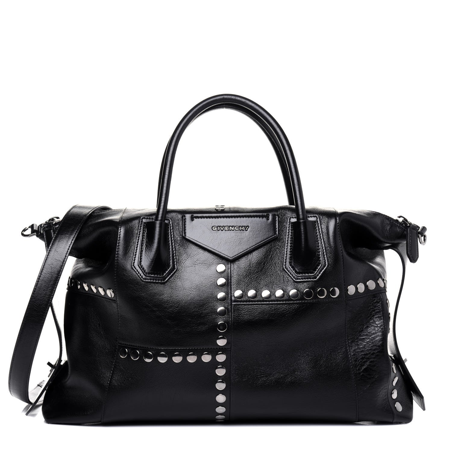 Givenchy Smooth Calfskin Medium Studded Soft Antigona Black 1 of 12