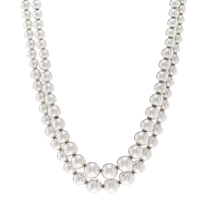 Tiffany Sterling Silver HardWear Graduated Ball Two-Row Necklace 1 of 4