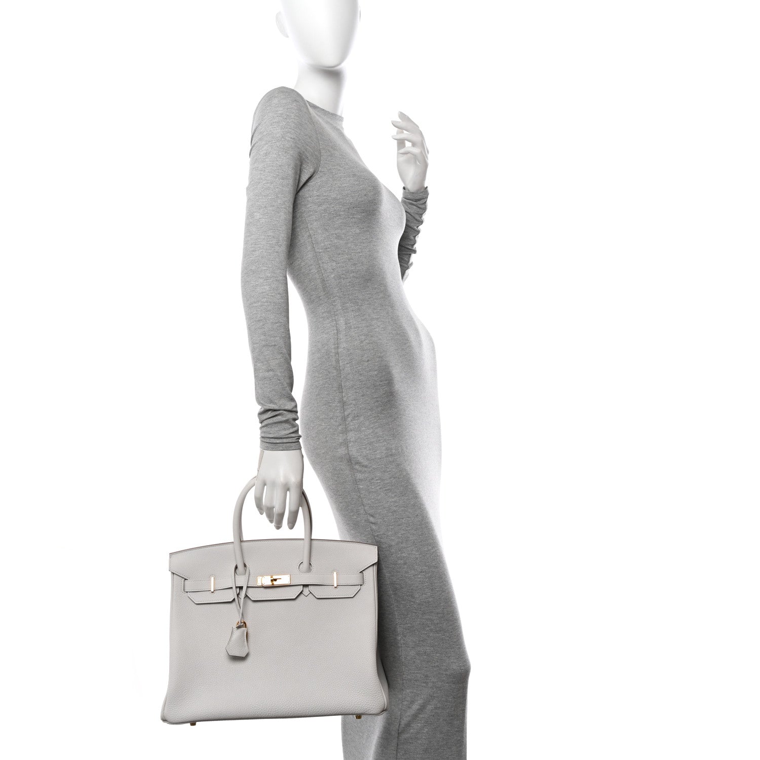 Hermes Togo Birkin 35 Gris Pale 2 of 12