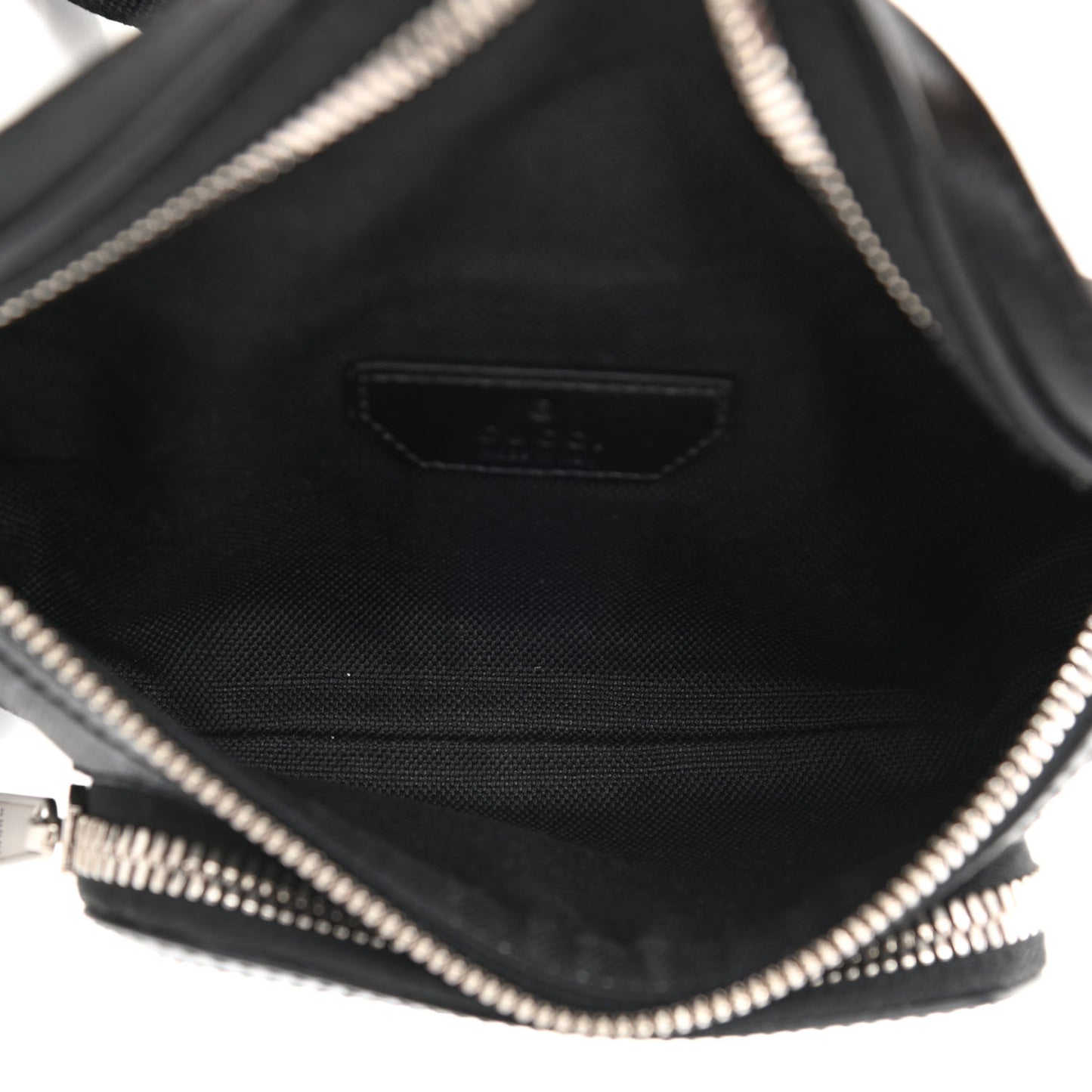 GG Supreme Monogram Textured Calfskin Retro Interlocking G Belt Bag Black