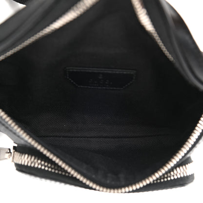 Gucci GG Supreme Monogram Textured Calfskin Retro Interlocking G Belt Bag Black 5 of 8