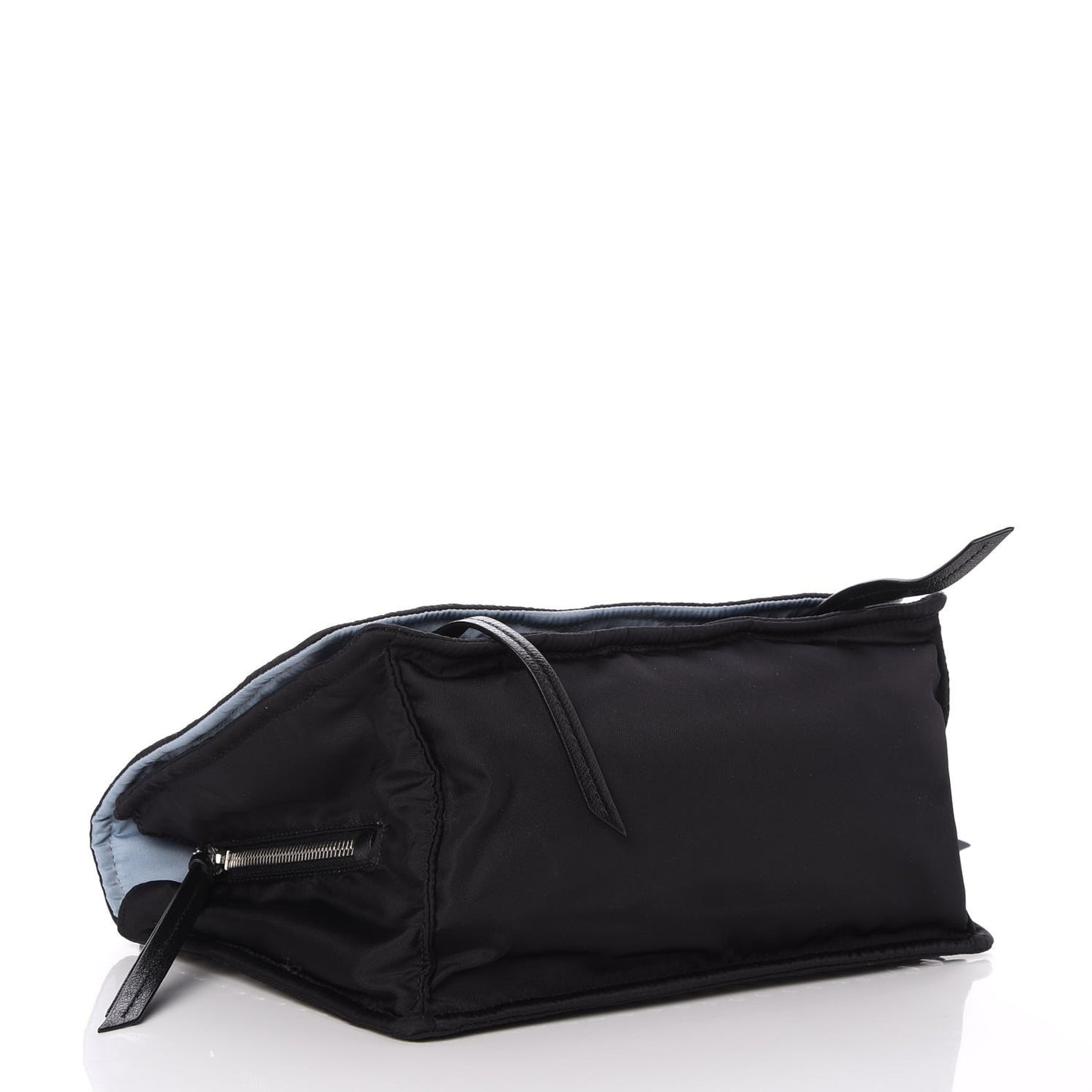 Nylon Tessuto Studded Small Etiquette Bag Black Astrale