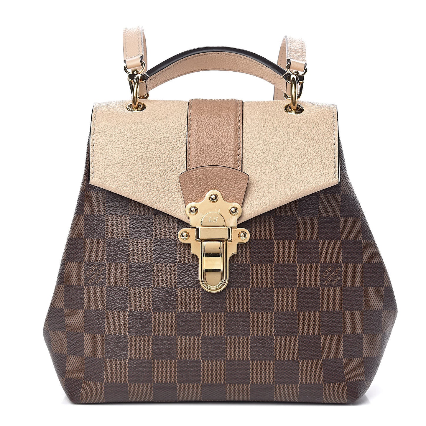 Damier Ebene Clapton Backpack Creme