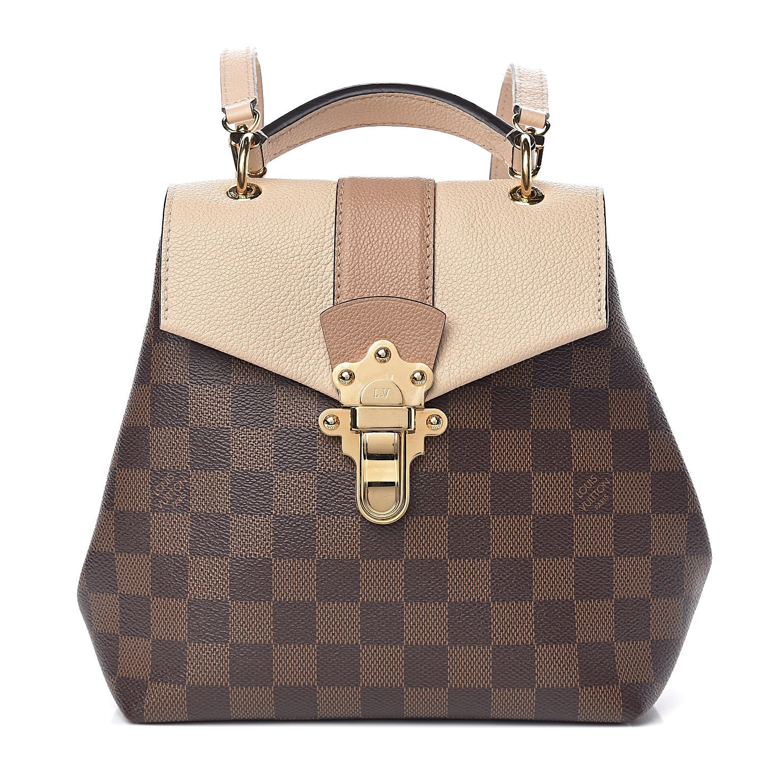 Louis Vuitton Damier Ebene Clapton Backpack Creme 1 of 11