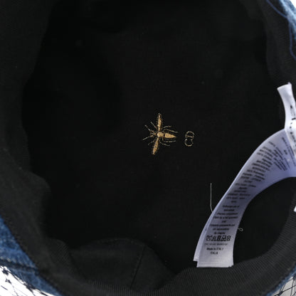 Christian Dior Cotton Denim Arty Beret Cap With Veil 58 Blue 7 of 8
