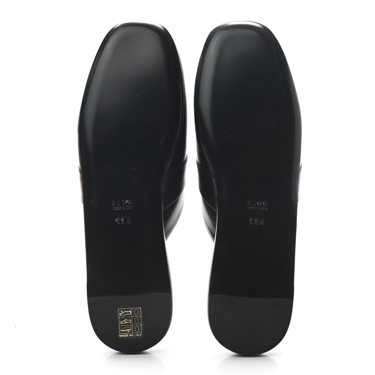 Gucci Goatskin Horsebit Pericle Slippers 38.5 Black 5 of 8