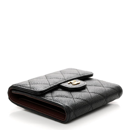 Chanel Caviar Quilted Compact Flap Wallet Black 4 of 8