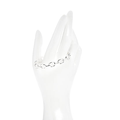 Hermes Sterling Silver MM Chaine d'Ancre Enchainee Cuff Bracelet SH 2 of 4