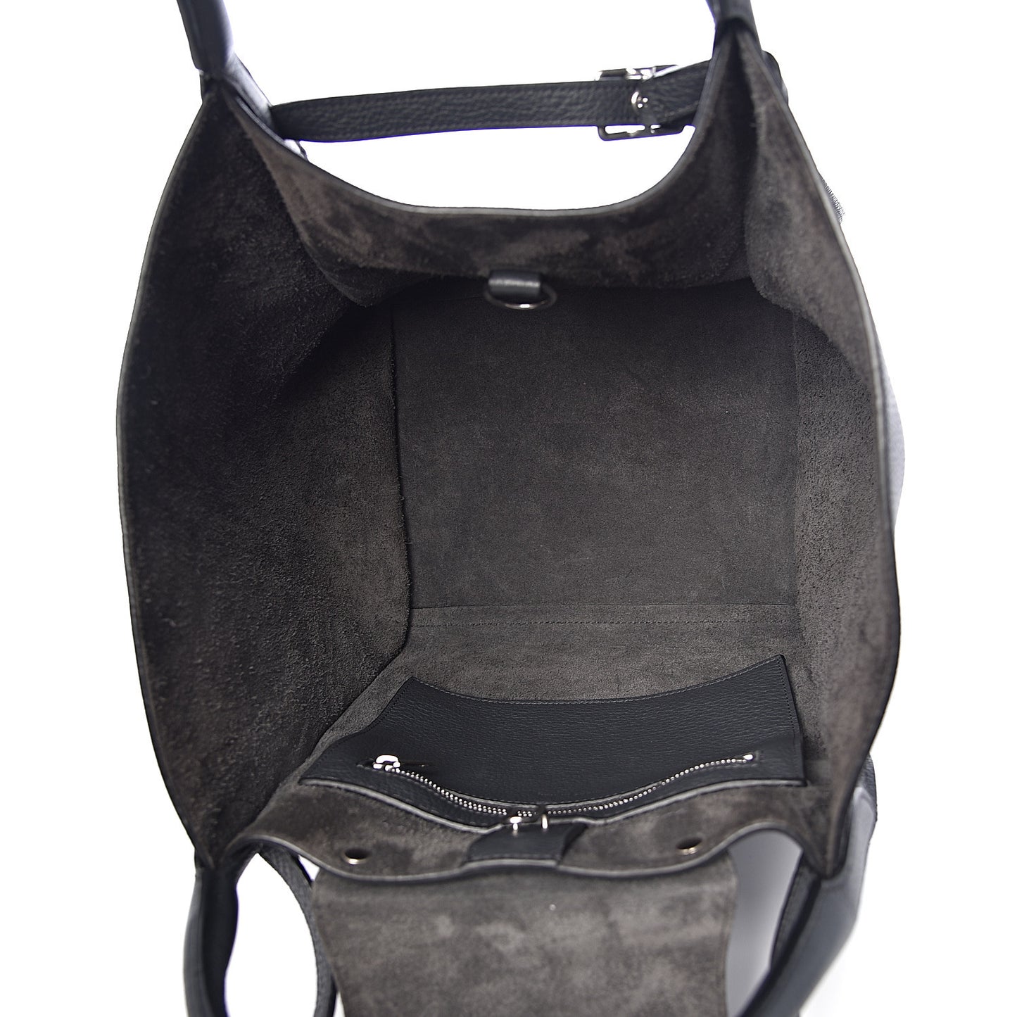 Supple Grained Calfskin Small Big Bag Black