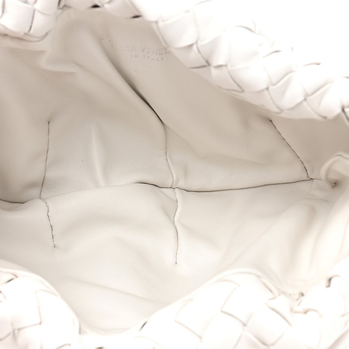 Nappa Intrecciato Mini Bulb Chalk