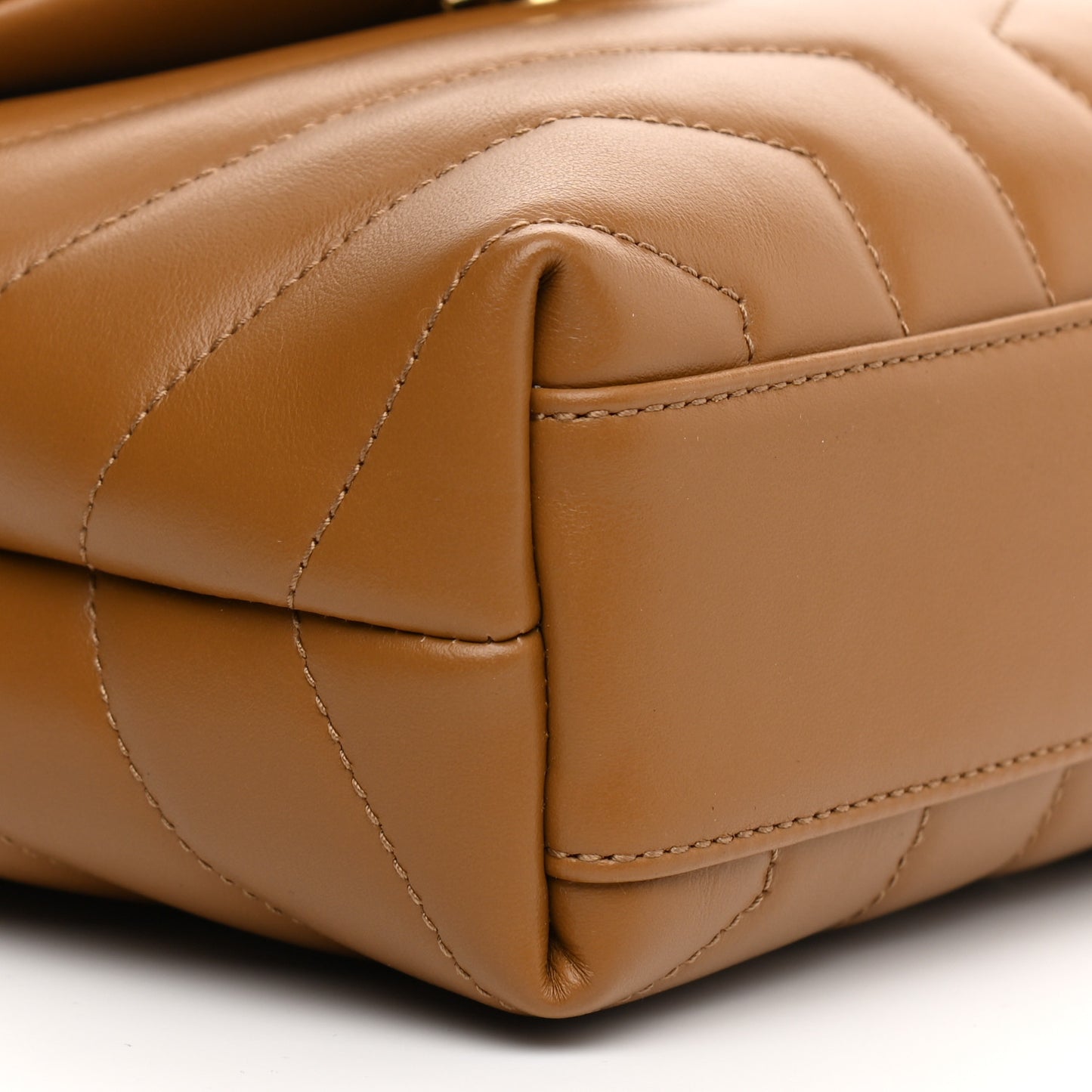 Calfskin Y Quilted Monogram Toy Loulou Crossbody Bag Dark Natural