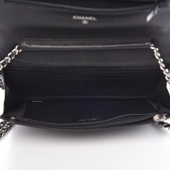 Chanel Lambskin Timeless CC Wallet On Chain WOC Black 8 of 29