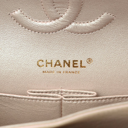 Chanel Iridescent Lambskin Quilted Medium Double Flap Ivory 7 of 12