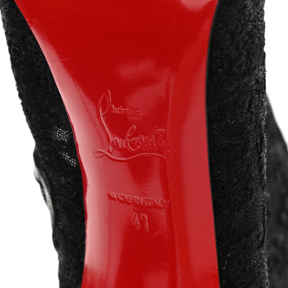 Christian Louboutin Lace Gipsybootie 100 Ankle Boots 41 Black 6 of 8