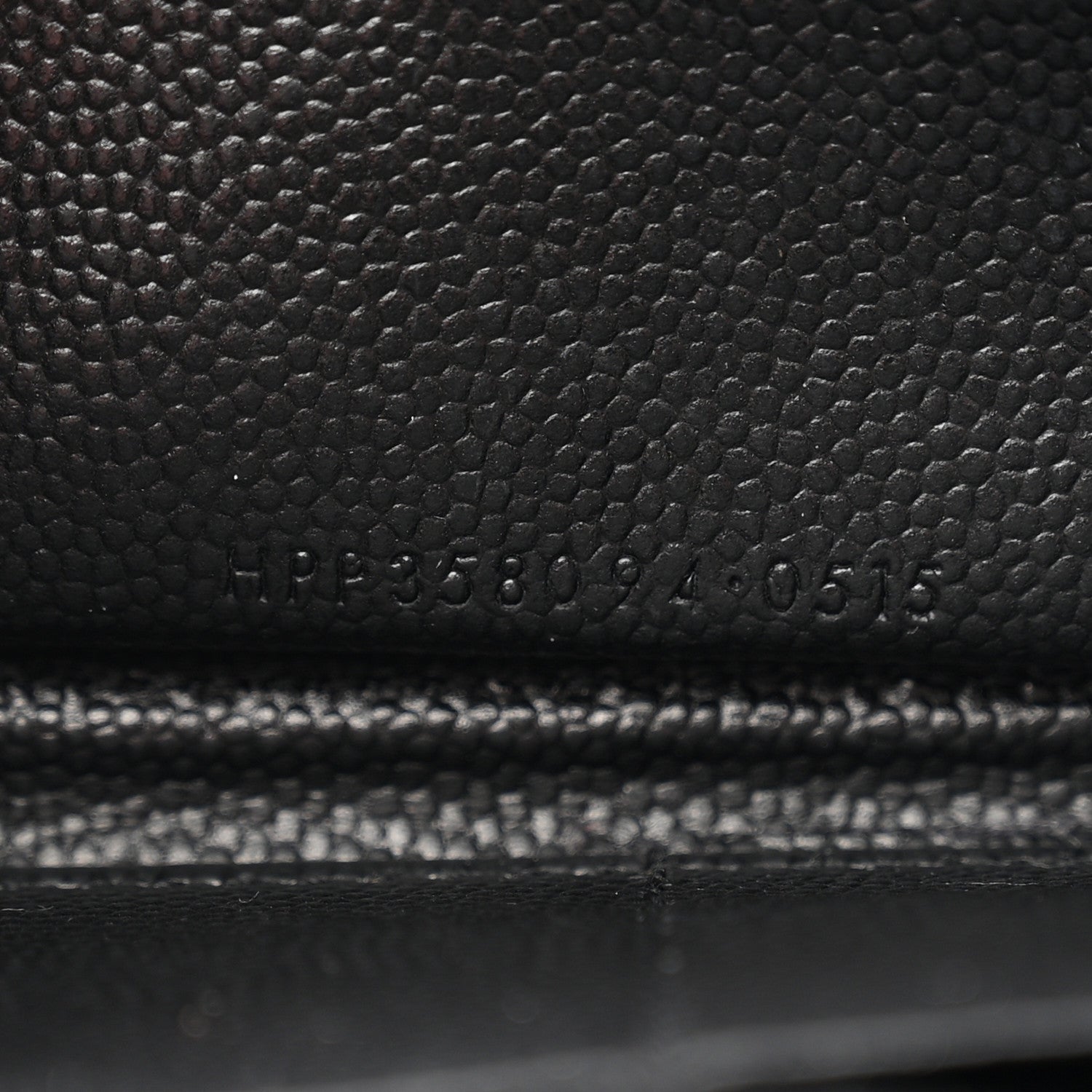 Saint Laurent Grain De Poudre Matelasse Chevron Monogram Zip Around Wallet Black 7 of 7