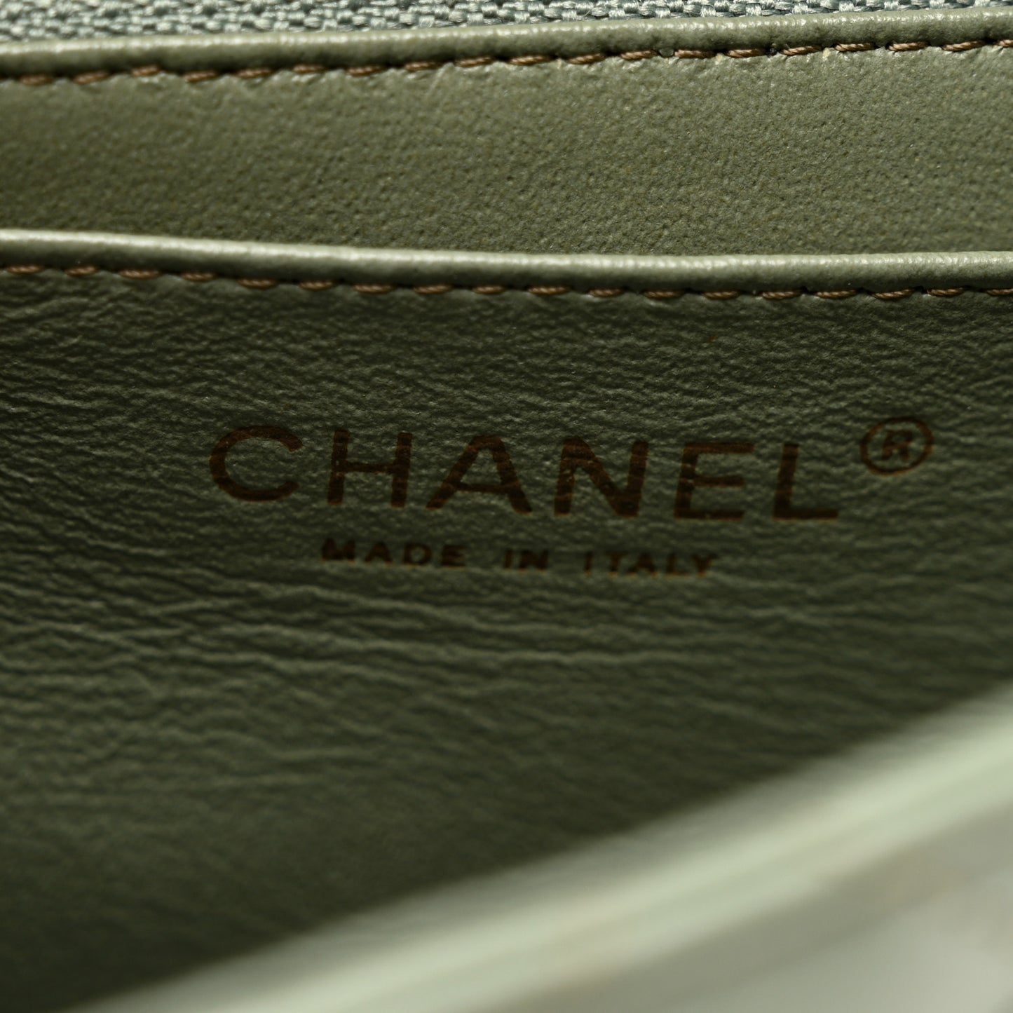 Lambskin Quilted Mini Square Flap Green