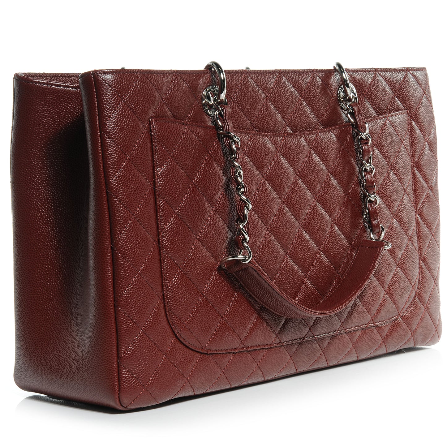 Caviar XL Grand Shopping Tote GST Dark Red