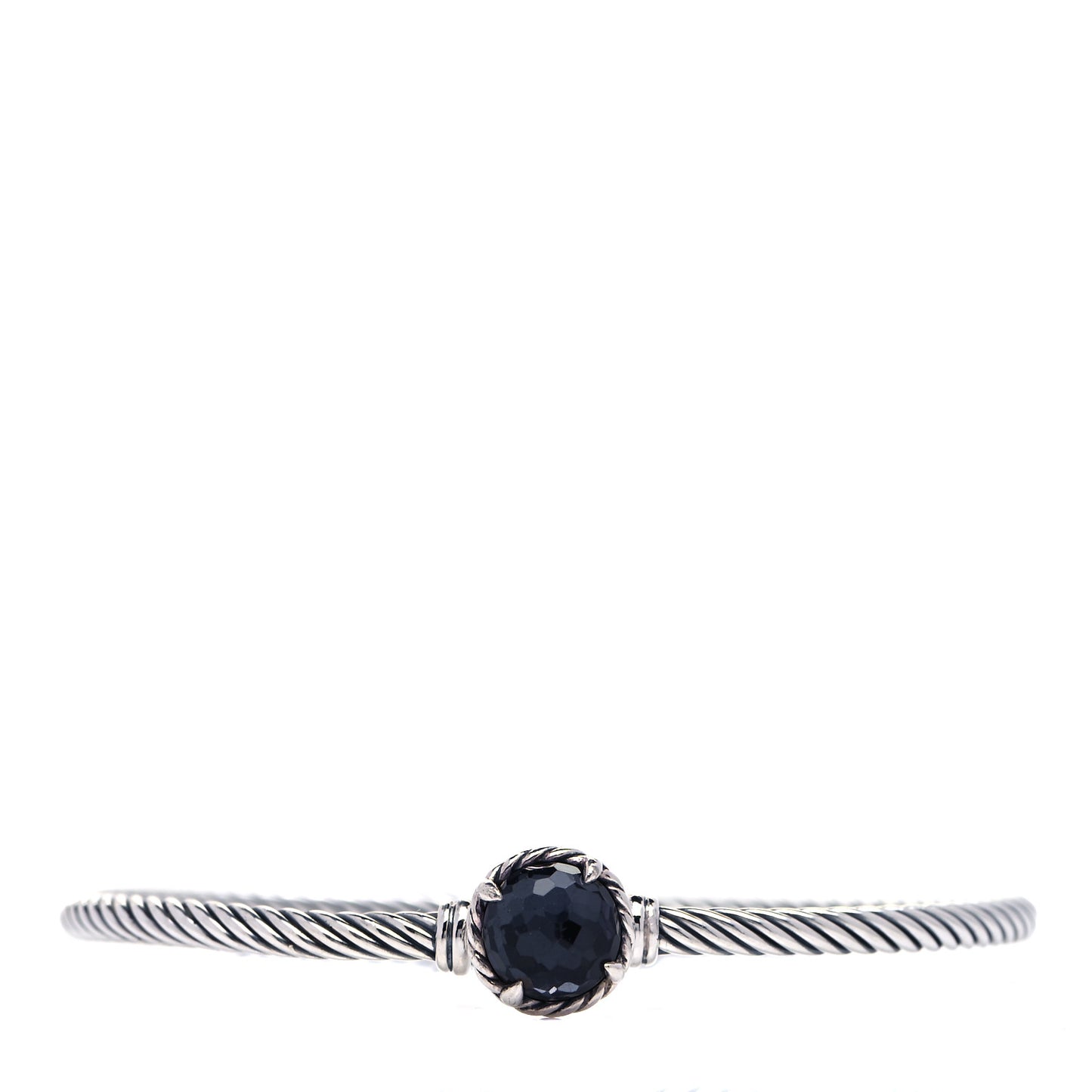Sterling Silver Black Orchid 3mm Chatelaine Bracelet