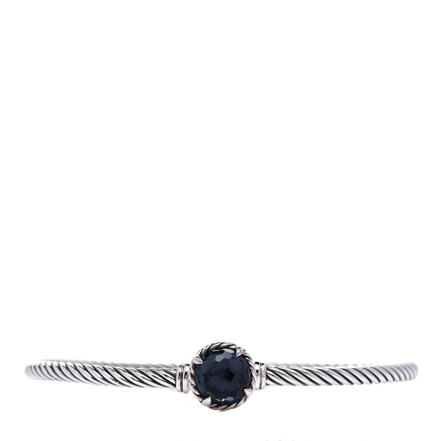 David Yurman Sterling Silver Black Orchid 3mm Chatelaine Bracelet 1 of 5