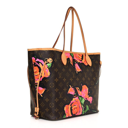 Louis Vuitton Monogram Roses Neverfull MM 3 of 13
