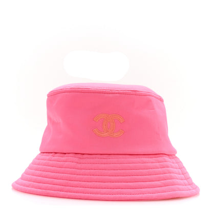 Chanel Canvas CC Bucket Hat M Fuchsia Orange 3 of 9
