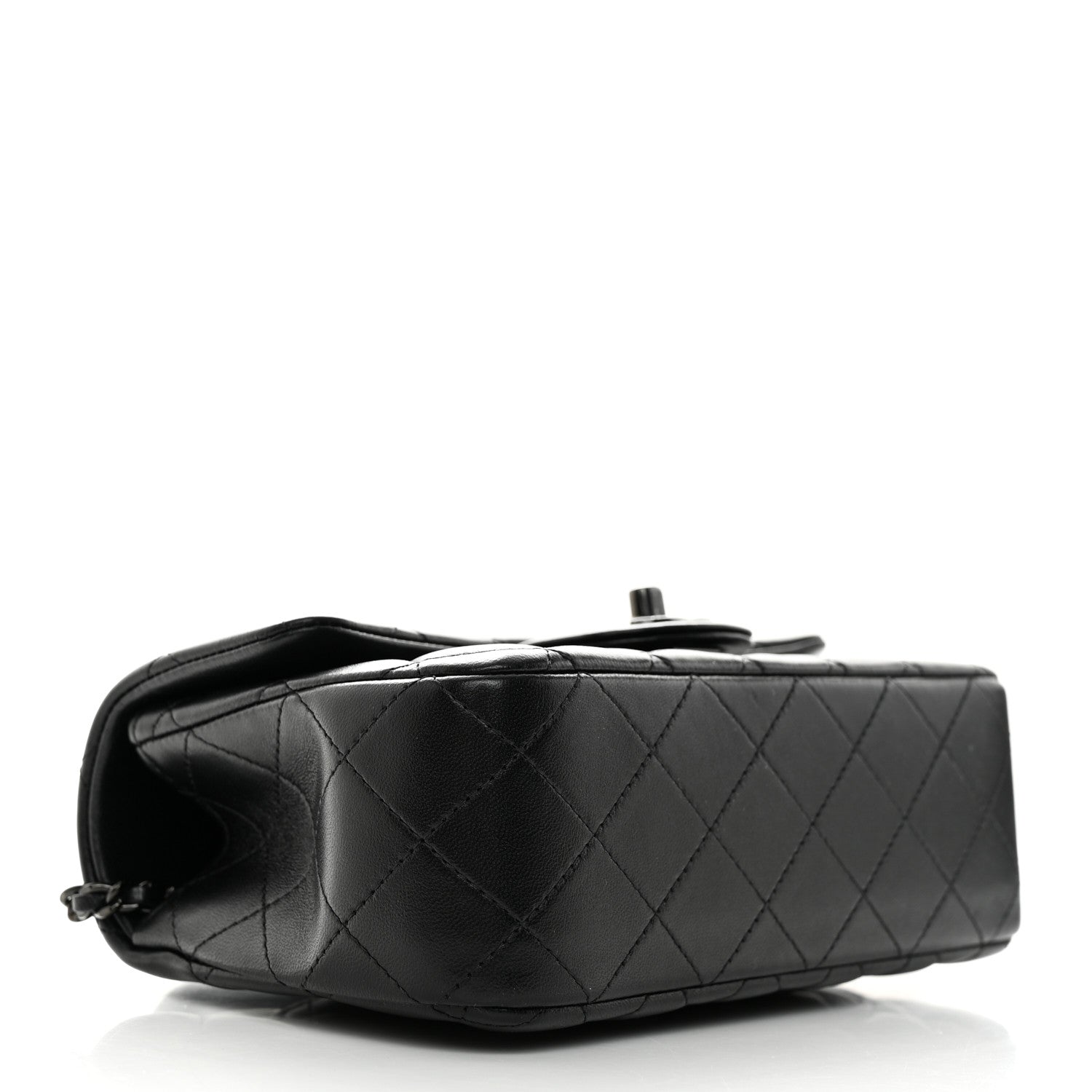 Chanel Lambskin Quilted Mini Top Handle Rectangular Flap So Black 4 of 11