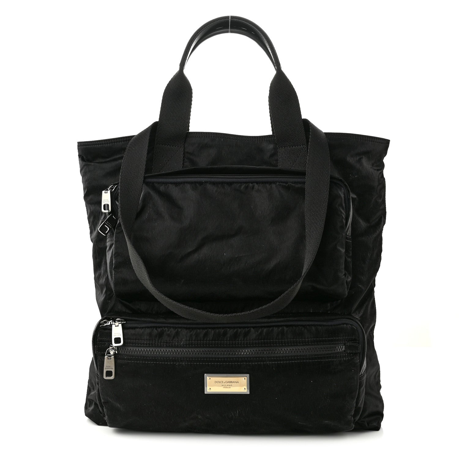 Dolce & Gabbana Nylon Sicilia DNA Messenger Tote Bag Black 1 of 9