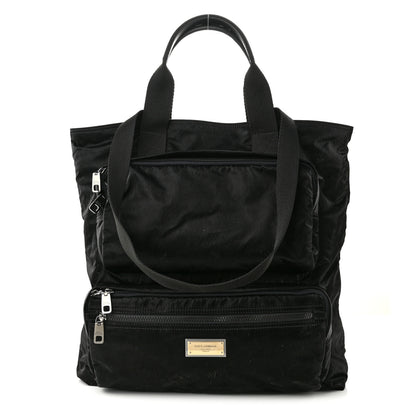 Dolce & Gabbana Nylon Sicilia DNA Messenger Tote Bag Black 1 of 9