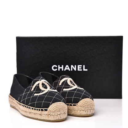 Chanel Canvas CC Espadrilles 35 Black 9 of 9