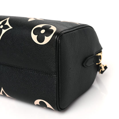 Louis Vuitton Empreinte Monogram Giant Speedy Bandouliere 25 Black Beige 8 of 8