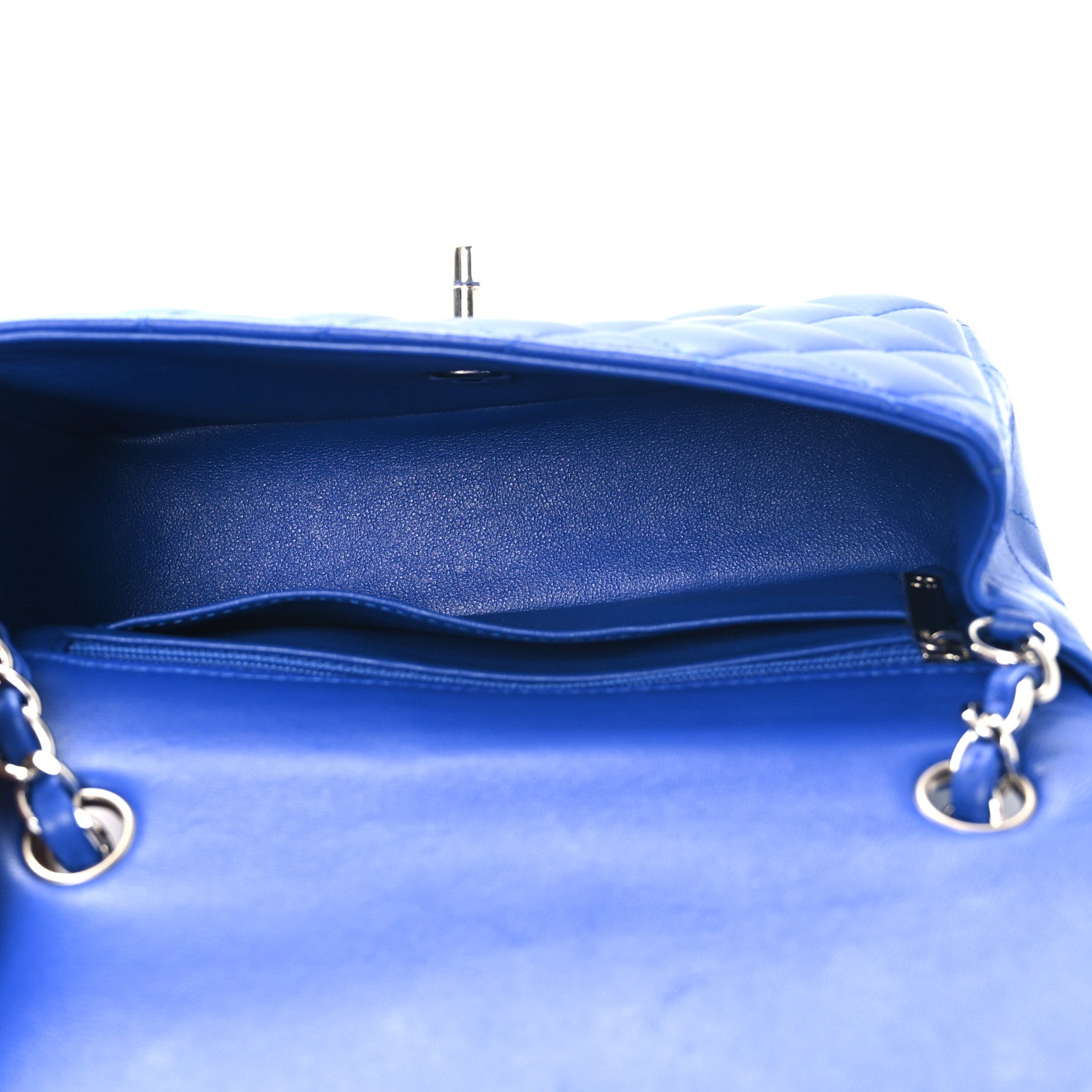 Chanel Lambskin Quilted Mini Rectangular Flap Blue 5 of 12