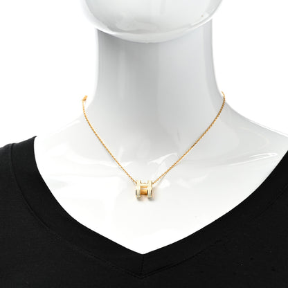 Hermes Lacquered Gold Pop H Pendant Necklace White 2 of 6