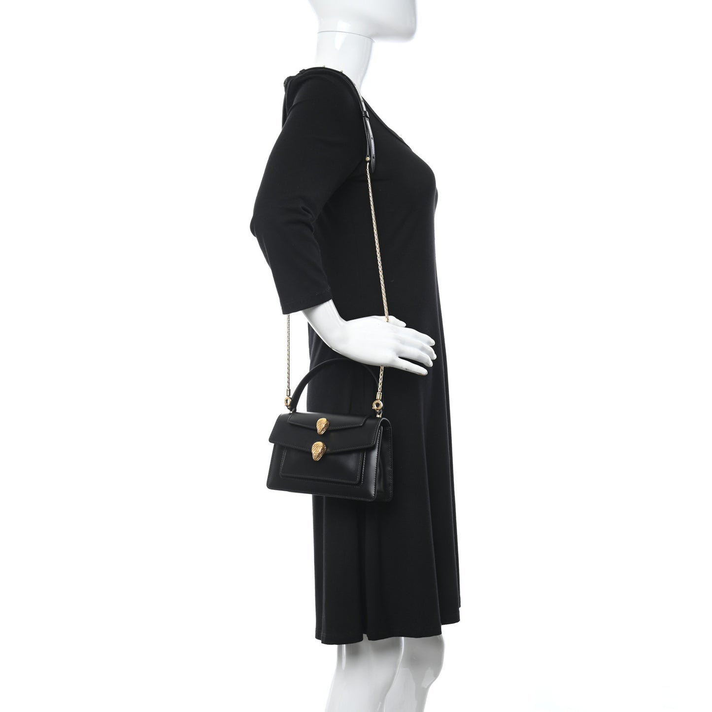x ALEXANDER WANG Calfskin Serpenti Belt Bag Black