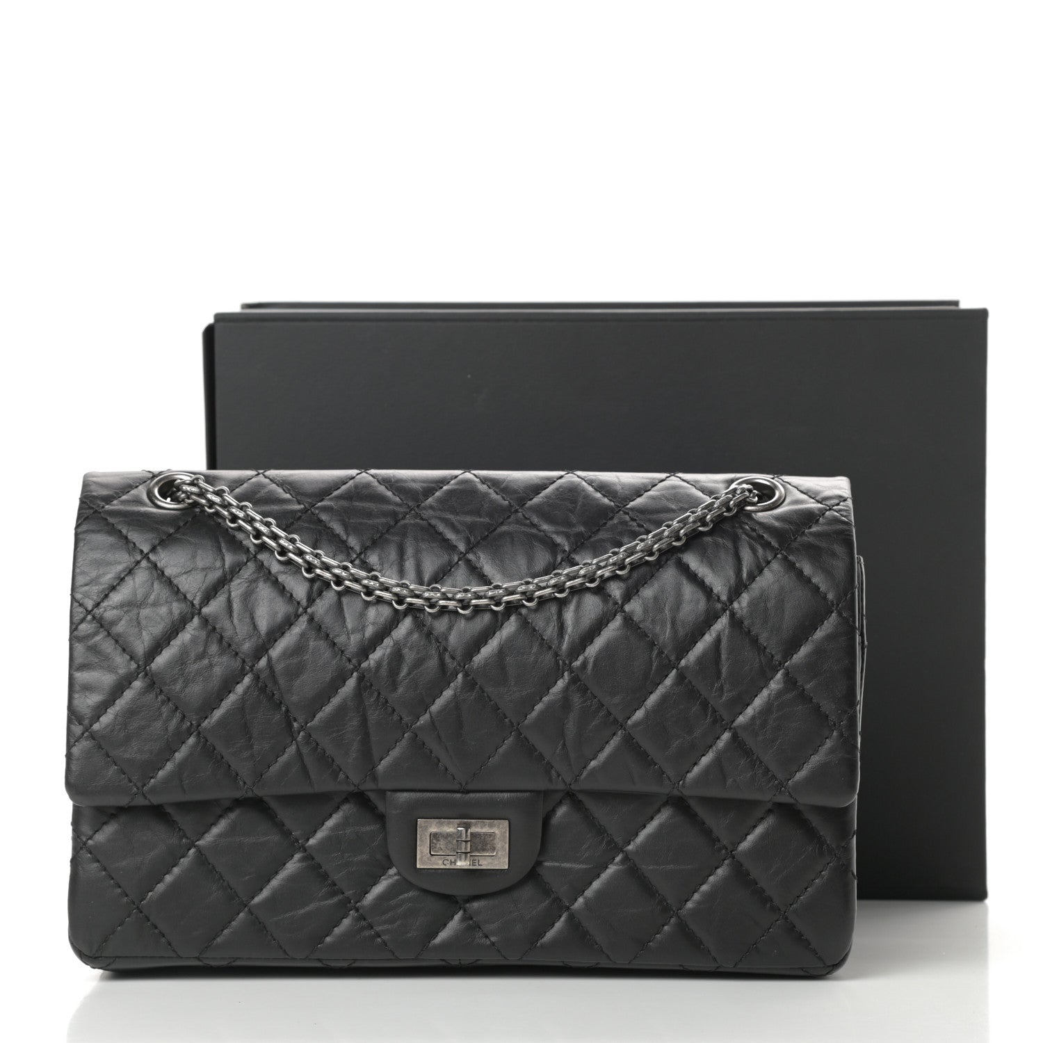 Chanel Aged Calfskin Quilted 2.55 Reissue 226 Flap Black 13 of 13
