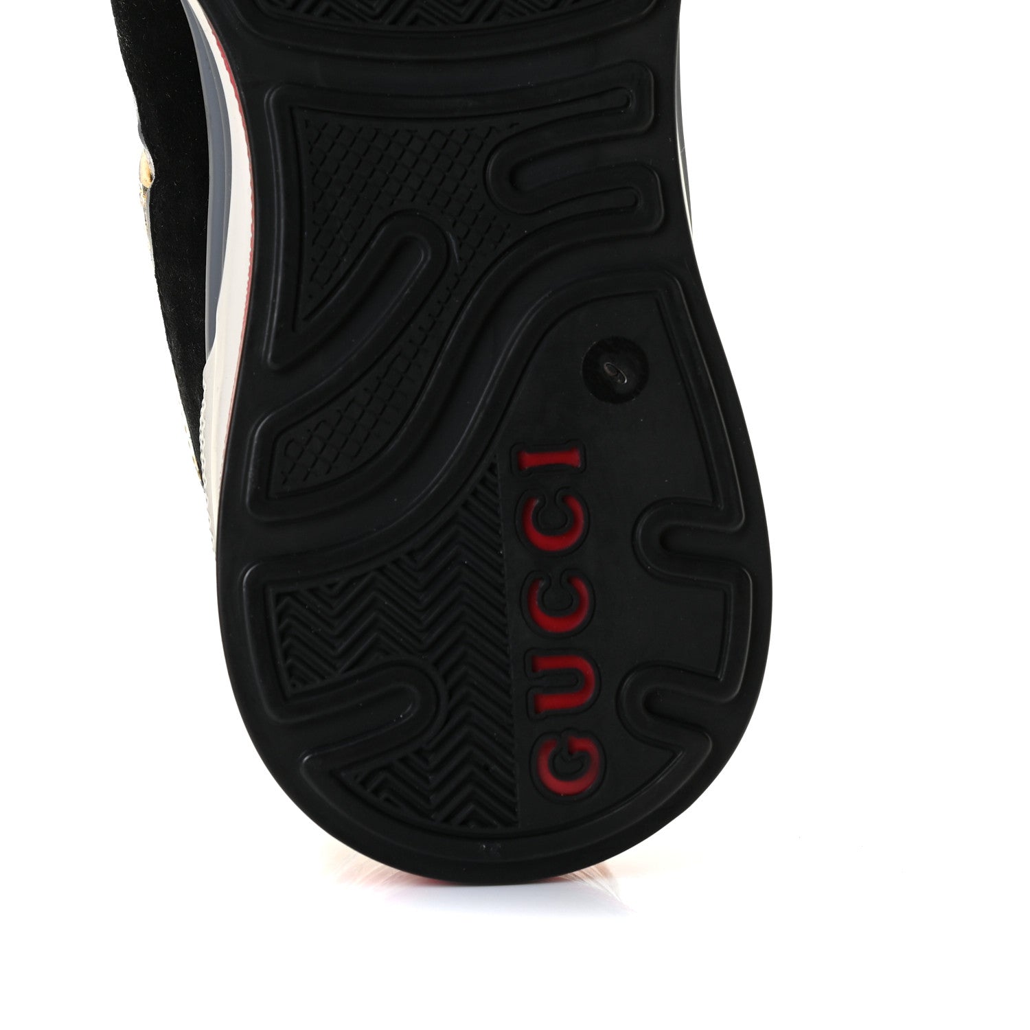 Gucci Suede Calfskin Tejus Printed Mens Ultrapace Sneakers 9 Crop Black Silver White 11 of 11