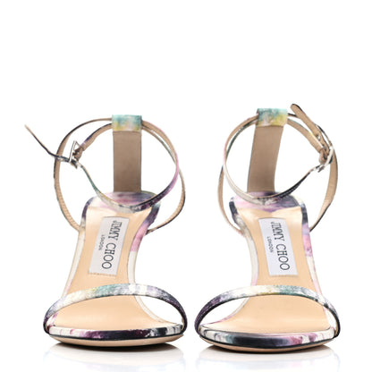 Jimmy Choo Canvas Tie-Dye Minny Oasis 85 Sandals 37.5 Multicolor 2 of 4