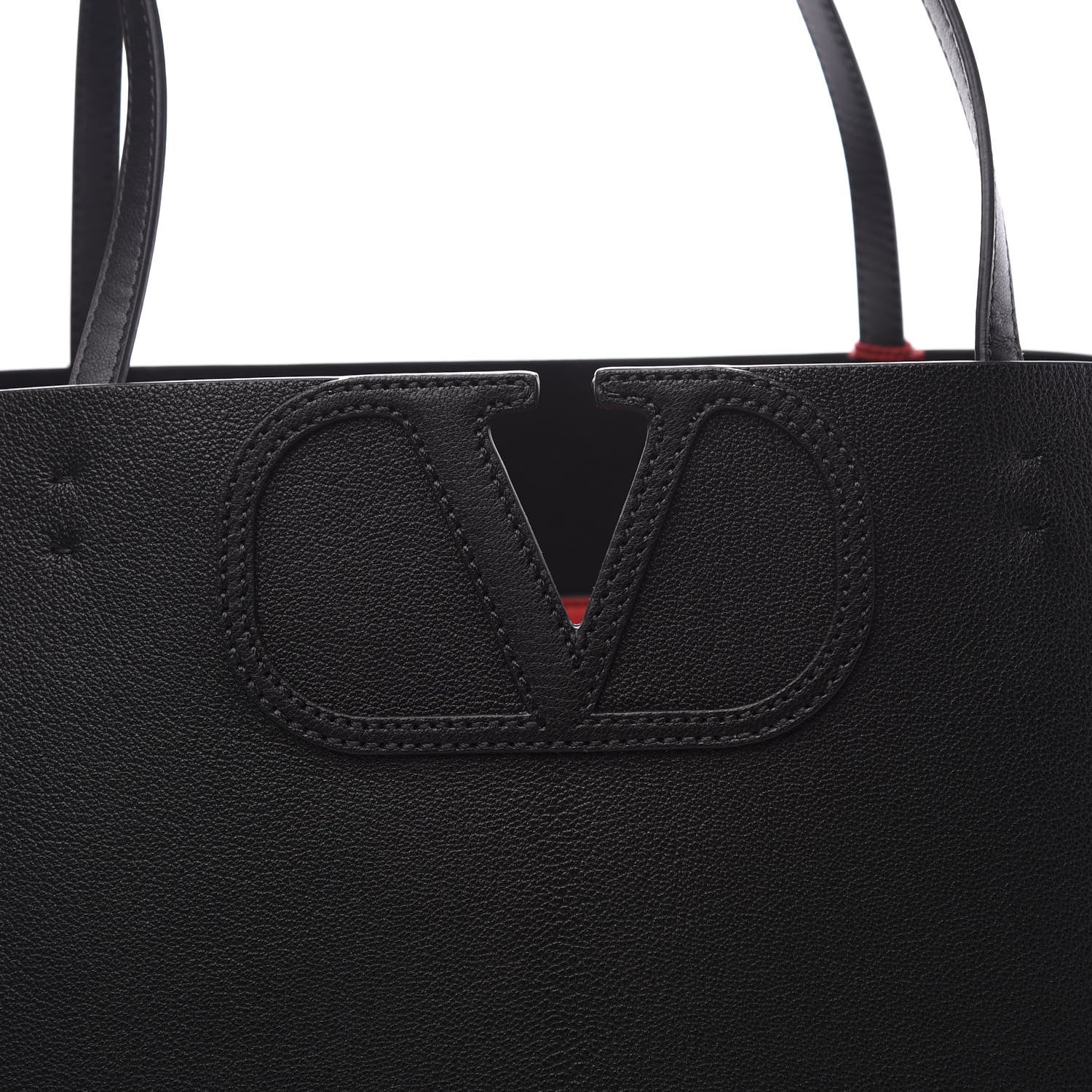 Valentino Garavani Calfskin Large Vlogo Tote Black 9 of 9