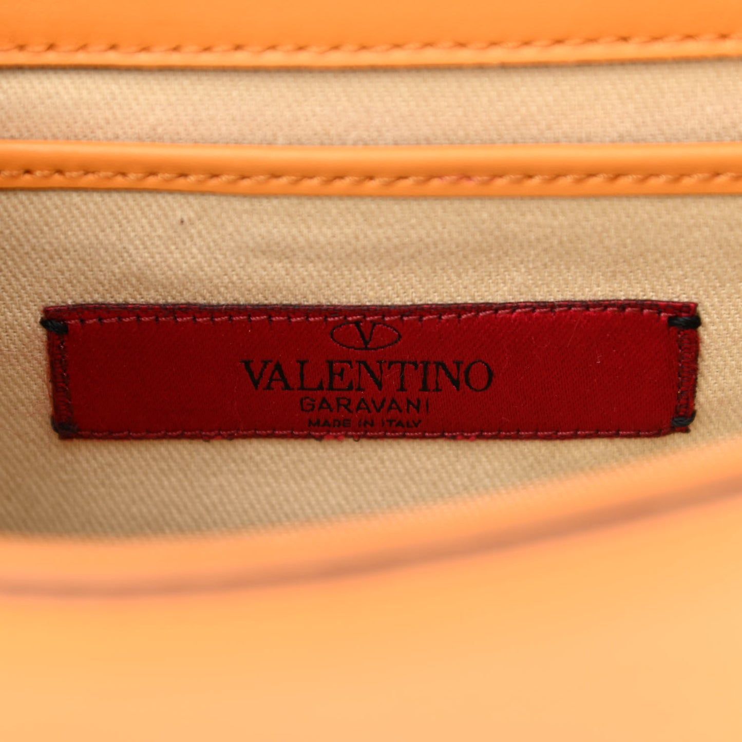 Vitello Mini Glam Lock Rockstud Flap Mandarin Sorbet