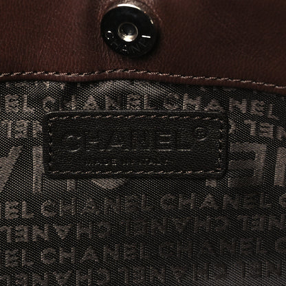 Chanel Calfskin Logo Pochette Brown 6 of 9