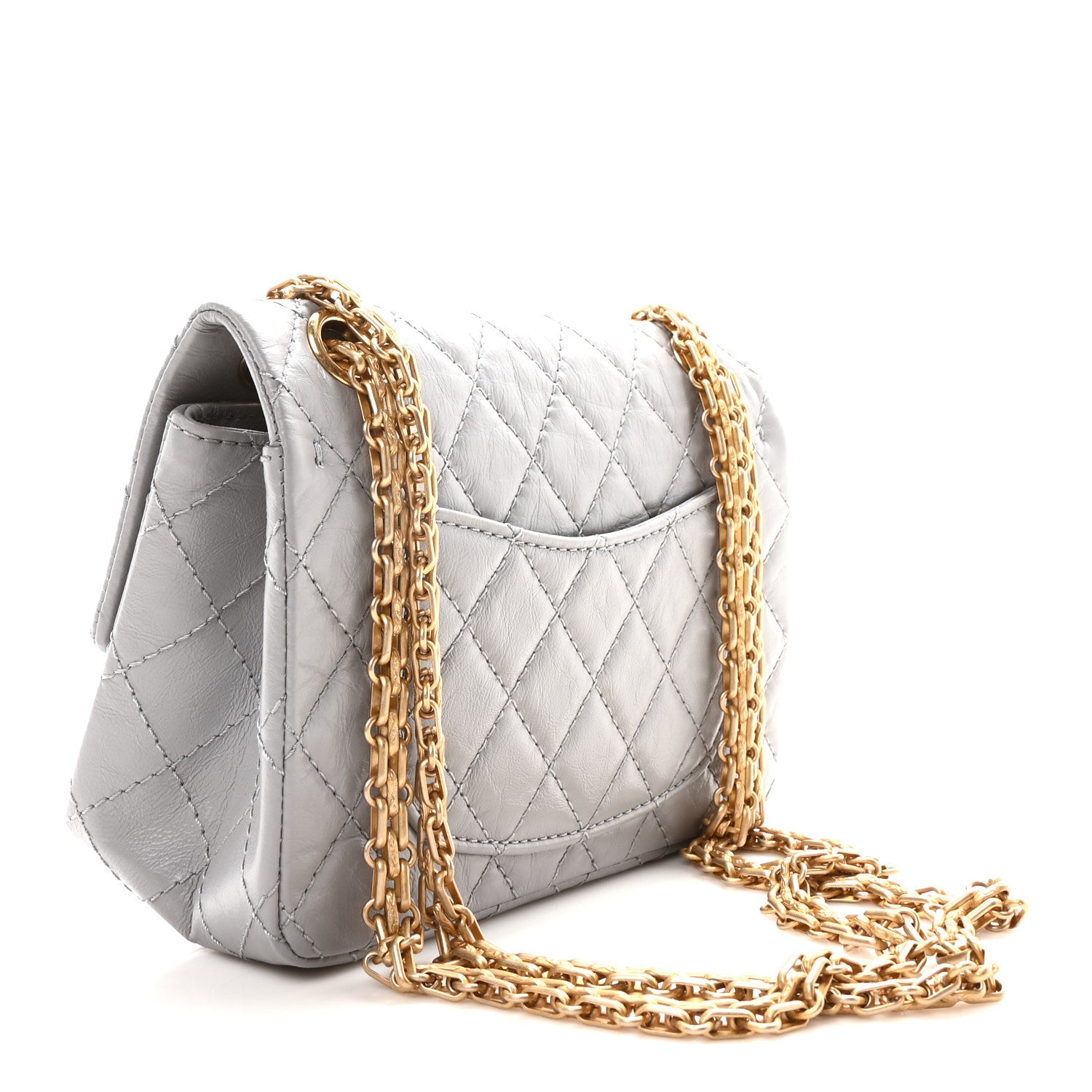 Chanel Aged Calfskin Quilted 2.55 Reissue Mini Flap Grey 3 of 11