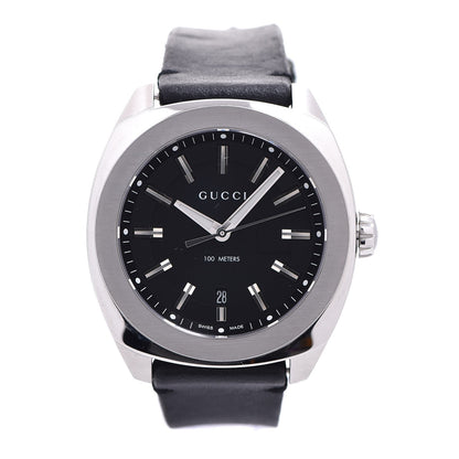 Gucci Stainless Steel Calfskin 44mm GG2570 Toscano Quartz Watch Black 1 of 9
