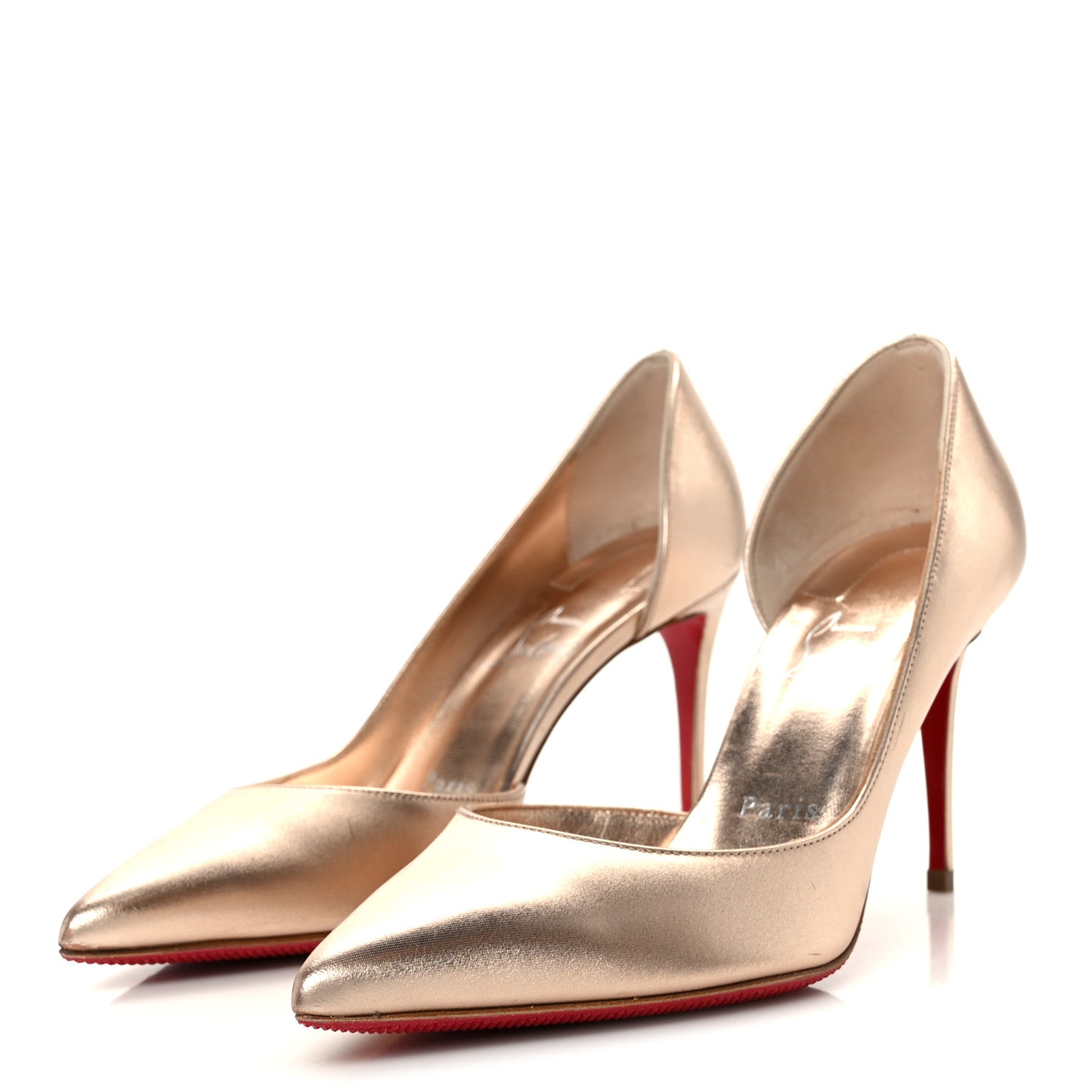 Calfskin Laminato Satin Iriza 85 Pumps 36.5 Leche