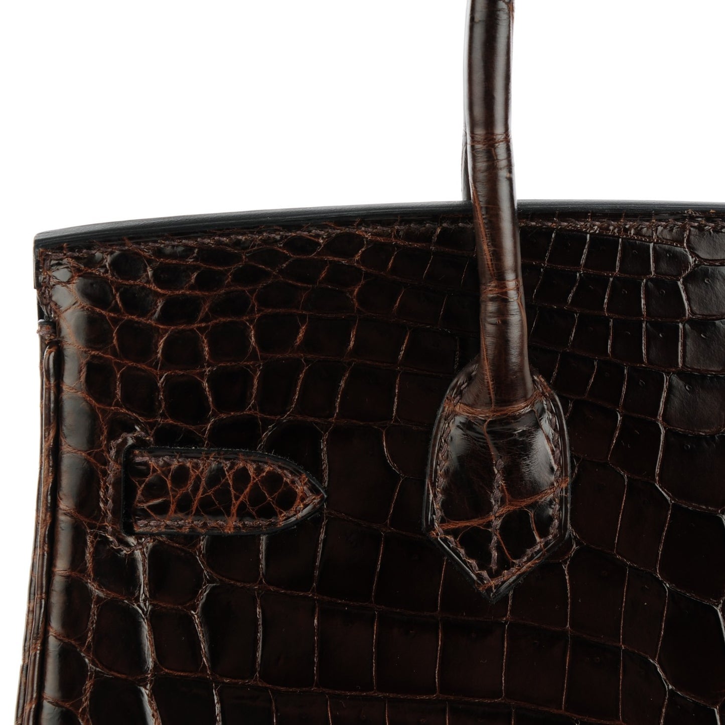 Shiny Niloticus Crocodile Birkin 30 Havane
