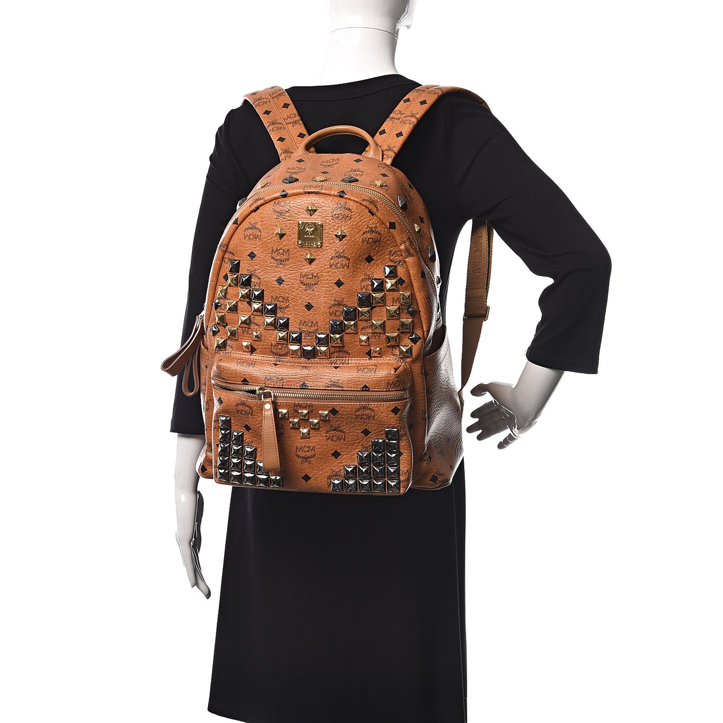 Visetos Studded Medium Stark M Backpack Cognac