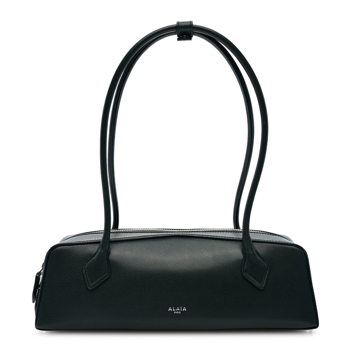 Alaia Shiny Goatskin Medium Le Teckel Bag Green 1 of 10