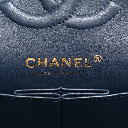 Chanel Printed Denim Quilted Small Double Flap Light Blue 5 of 9