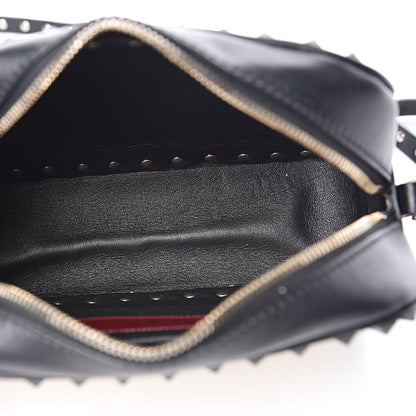 Valentino Garavani Calfskin Rockstud Camera Crossbody Bag Ivory Black 5 of 9