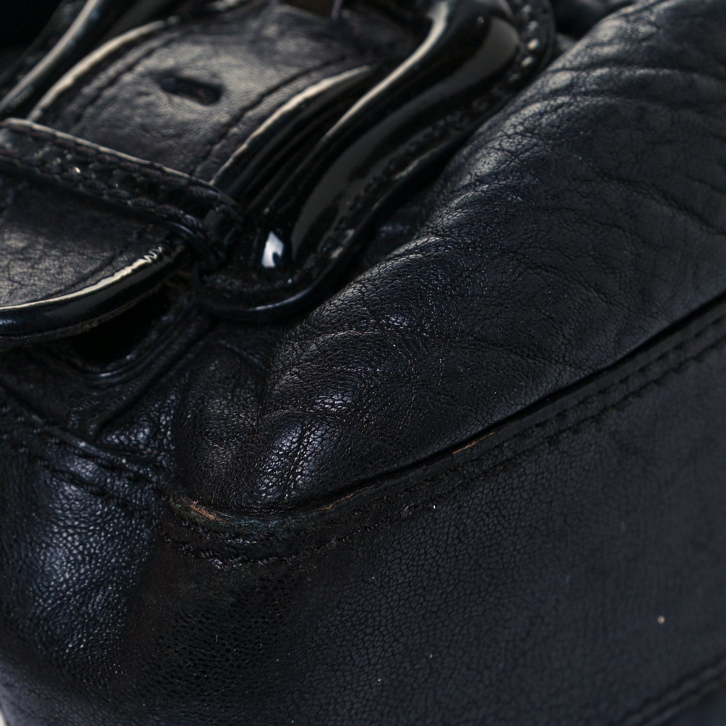 Nappa Patent B Bis Flap Bag Black